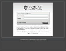 Tablet Screenshot of clientes.prodat.es